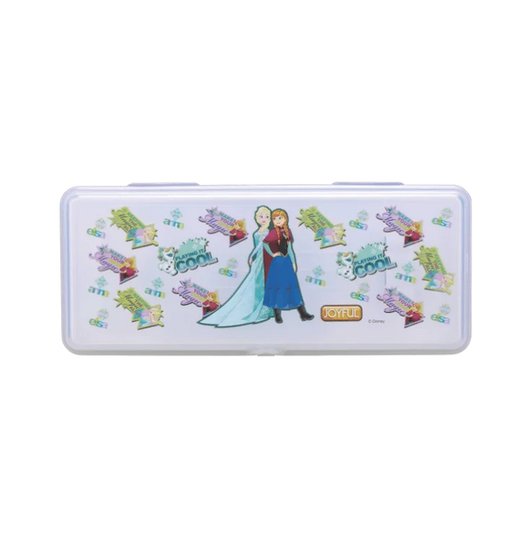 AM3272 Joyful Artist Small Zipper Campass Box Color Availablity As Per Stock Transparent Printed Plastic Campass Box 1 Piece