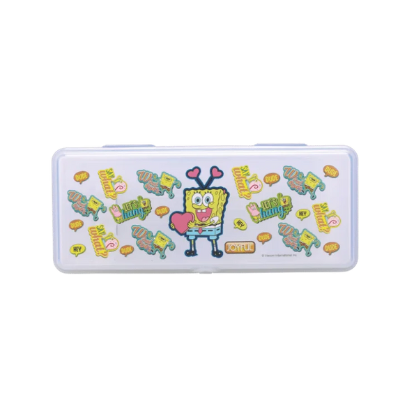 AM3272 Joyful Artist Small Zipper Campass Box Color Availablity As Per Stock Transparent Printed Plastic Campass Box 1 Piece