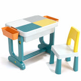 A06747 Multifunctional Kids Building Block Table & Chair Set with Storage Bins