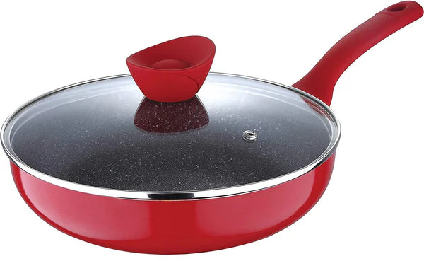 AM2259 Bergner Bellini Plus Deep Frypan with Glass Lid 5-Layer Non-Stick Thickness 3.2mm - Induction Bottom