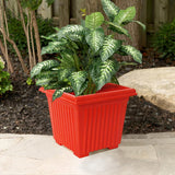 AM0817 Deep Heavy Duty Square Plastic Planters Pots -38cmX33cm