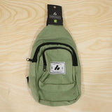 A07105 Multi Pocket Sling Crossbody Bag, Compact Canvas Chest Bag with Strap (1 Pc)