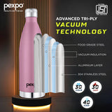 AM2230 Pexpo Extreme Bottle 850ml Vacuum Flask Tri-Ply Vacuum Technology 30 Hours Hot & Cold