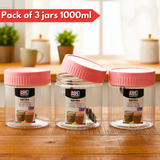 AM6266 Squba Jar 3-Piece Set- Stackable Airtight