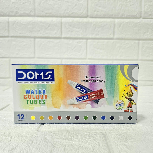 AM6089 Doms Water Colour Tubes 12 Shades