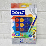 AM6090 DOMS Aqua Water Colour Cakes - 24 Shades (23mm)