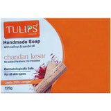 AM2061 Tulip Handmade Soap Chandan Kesar With Saffron & Sandal Oil