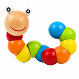 A07121 Colorful Wooden Caterpillar Toy