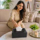 A06596 TSBX-901 Premium Leather Tissue Box Cover