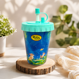 A06998 Royal Enjoy Glass Plastic Sipper Tumbler Cup with Lid and Straw for Kids