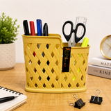 A07006 Royal Plast Multipurpose Woven-Design Plastic Desktop & Cutlery Organizer Basket