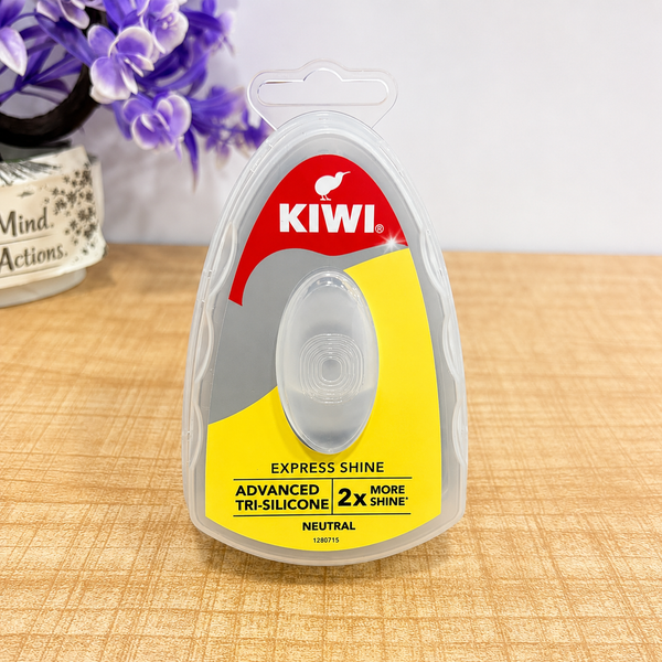 A06621 KIWI Express Shoe Shine Sponge with Advanced Tri-Silicone Formula, Neutral (5 ml)