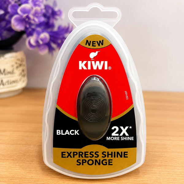 A06622 KIWI Black Express Shine Sponge – Instant Shoe Polish & Shine (5ml)