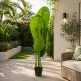 A06681 Medium Artificial Banana Palm Plant in Black Nursery