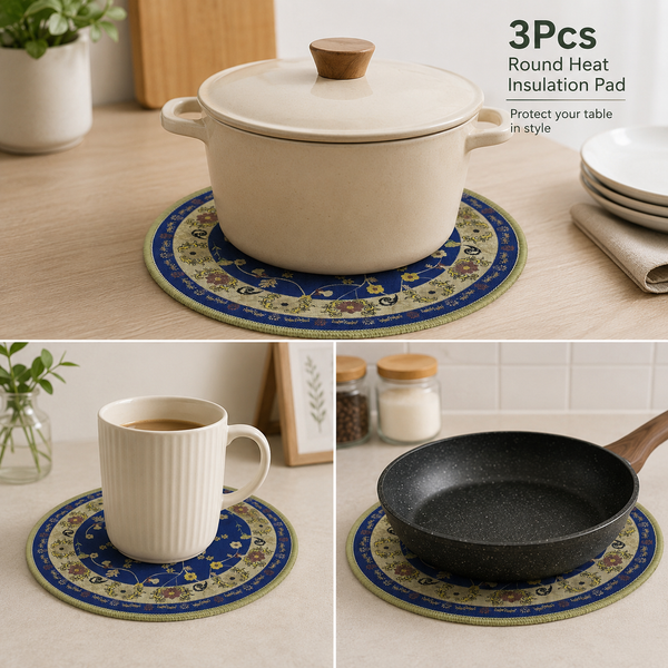 AM7707 decorative heat resistant thermal insulation pads for protecting kitchen surfaces and dining tables