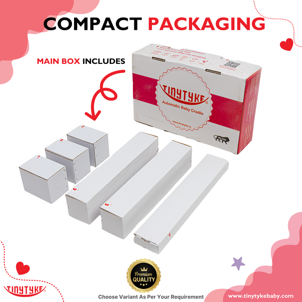 AM6460 TinyTyke- Automatic Baby Cradle Round Pipe - Fully Foldable (A-2R)