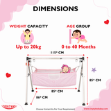 AM6459 TinyTyke- Automatic Baby Cradle Square Pipe - Semi Foldable (A-4S)