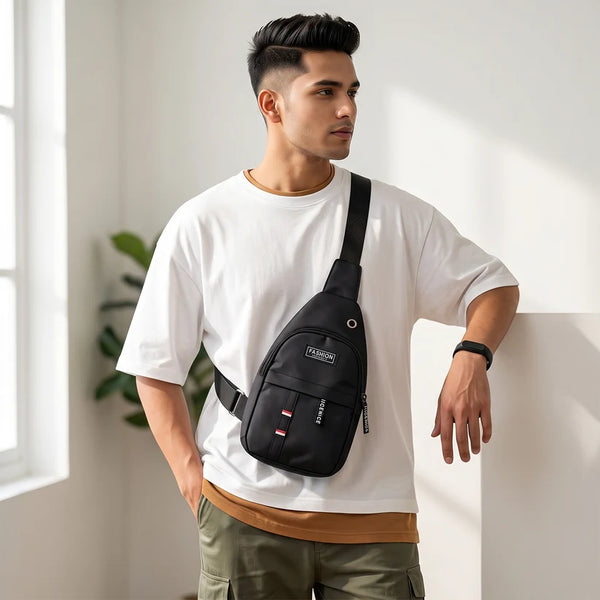 A07103 Waterproof USB Charging Sling Bag – Travel & Crossbody | FERVENT
