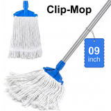 AM7814 MG Heavy Duty 9-Inch Clip & Fit Cotton Mop Refill - White