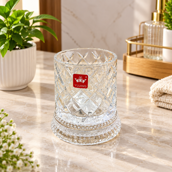 A07988 280 ml Rotating Glass Tumbler with LED Light Base