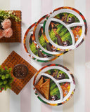 AM3246 Exclusive Melamine 3in1 design Dinner Partition Plate 1 Piece