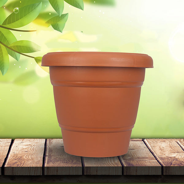 AM0810 Deep Virgin Plastic Round Planter 14 inch