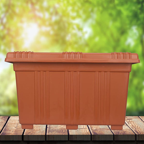 AM0855 Deep Plastic Rectangle Planters Pots 39cmx21cmx18cm