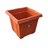 AM0814 Deep Heavy Duty Square Plastic Planters Pots -23cmX20cm