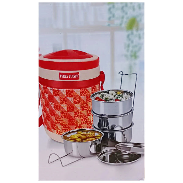 AM0924 4 Insulated Tiffin Box 4 Stainless Steel Containers (60)