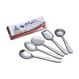 AM2341 Lion Red Rose Stainless Steel Handel Utensils Spoons Serving Cooking Tool Set 5 Pcs