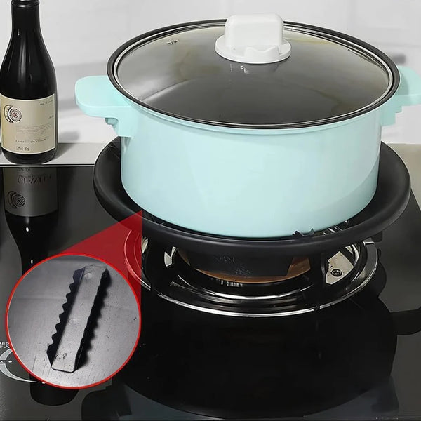 A06893 Gas Stove Energy Saving Windproof Burner Ring Stand - Black