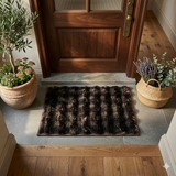 AM7080 Mix Pattern Bubble Print Soft Rippled Faux Fur Accent Doormate - 16x24in