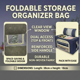AM77177 FOLDABLE POLKA DOT STORAGE ORGANIZER BAG FOR CLOTHES AND HOME CLOSET ORGANIZATION SOLUTIONS