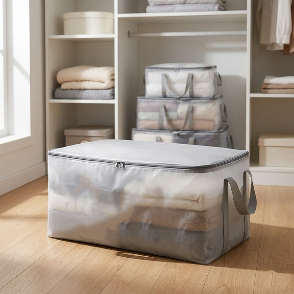 AM7720 LARGE CAPACITY FOLDABLE STORAGE BAG FOR ORGANIZED CLOTHING STORAGE AND EFFICIENT HOME MANAGEMENT