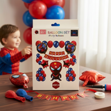 AM7687 Superhero Theme Birthday Decoration Balloon Bouquet Set of 45 Pieces for Kids