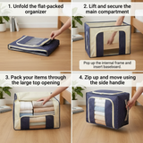 AM77177 FOLDABLE POLKA DOT STORAGE ORGANIZER BAG FOR CLOTHES AND HOME CLOSET ORGANIZATION SOLUTIONS