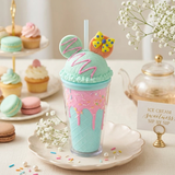 AM7445 Dessert-Themed Ice Cream Sundae Tumbler with Straw