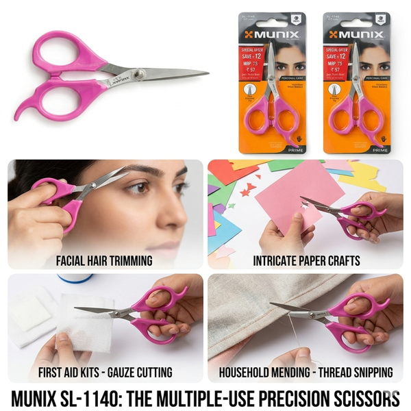AM7258 Munix SL-1140 Personal Care Facial Scissors (117 mm)