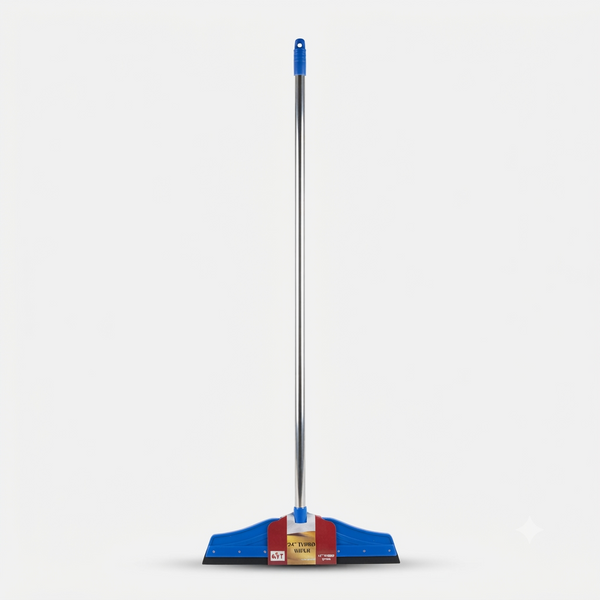 A07980 KVT 24" Turbo Silicon Floor Wiper with 4ft Stainless Steel Pipe Handle