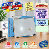 A07527 Magnetic White Board with Marker (20x30 cm) – Small Dry Erase Board for Home, Office & School