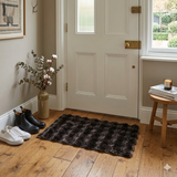 AM7080 Mix Pattern Bubble Print Soft Rippled Faux Fur Accent Doormate - 16x24in