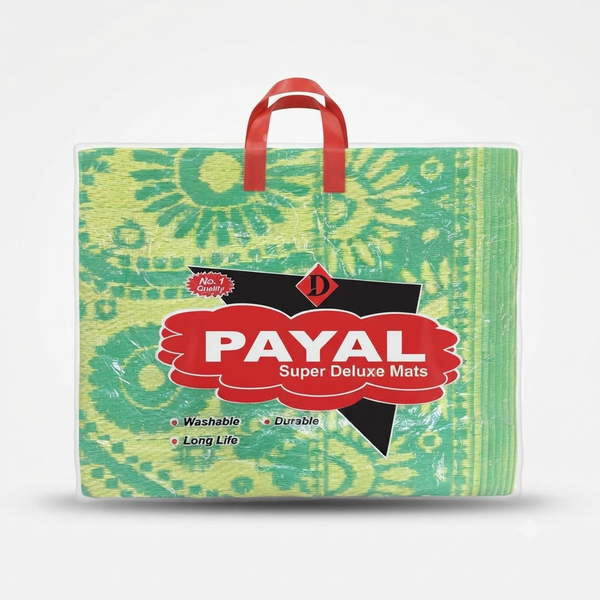 A07992 PAYAL Super Deluxe Plastic Floor Mat (6x6ft, Multicolour)