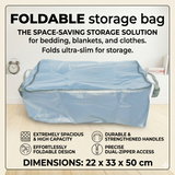 AM7720 LARGE CAPACITY FOLDABLE LAUNDRY BASKET FOR ORGANIZED CLOTHING STORAGE AND EFFICIENT HOME MANAGEMENT