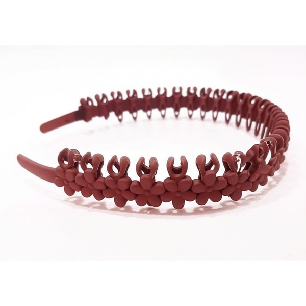 AM5618 Plastic Cute Flower Headbands for Women Girls (Multicolour)