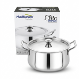 AM2950 Madhuram Prime Quality 2000ml Big Elite Handi 20Cm Stainless Steel 1 Pcs
