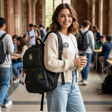 AM7612 Priority Century Premium Laptop Office and College Backpack with Waterproof Rain Cover