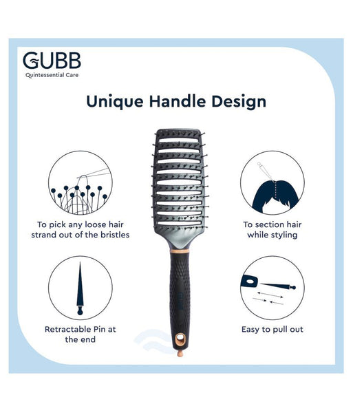 AM2058 Gubb Vent Brush With Pin (Elite) Soft Ball Tipped Bristles