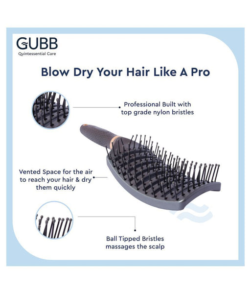 AM2058 Gubb Vent Brush With Pin (Elite) Soft Ball Tipped Bristles