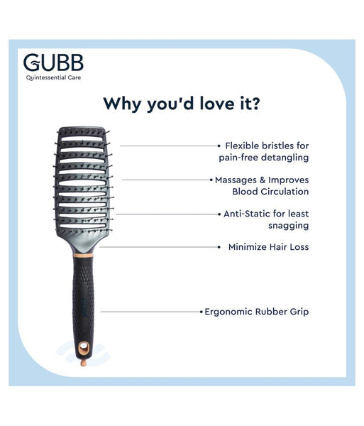 AM2058 Gubb Vent Brush With Pin (Elite) Soft Ball Tipped Bristles