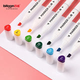 AM2463 Plastic Bitoon Twin Brush Marker BT987 Paint Markers Easy 24pcs Multicolours